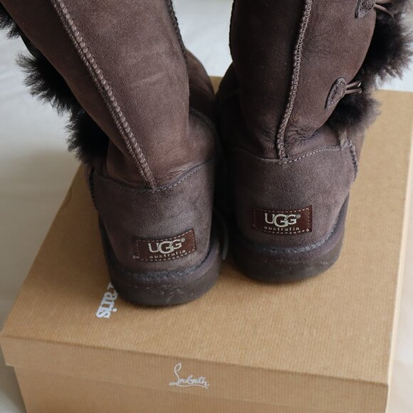 UGG Bailey Button Tall Boots in Brown - Picture 4 of 9